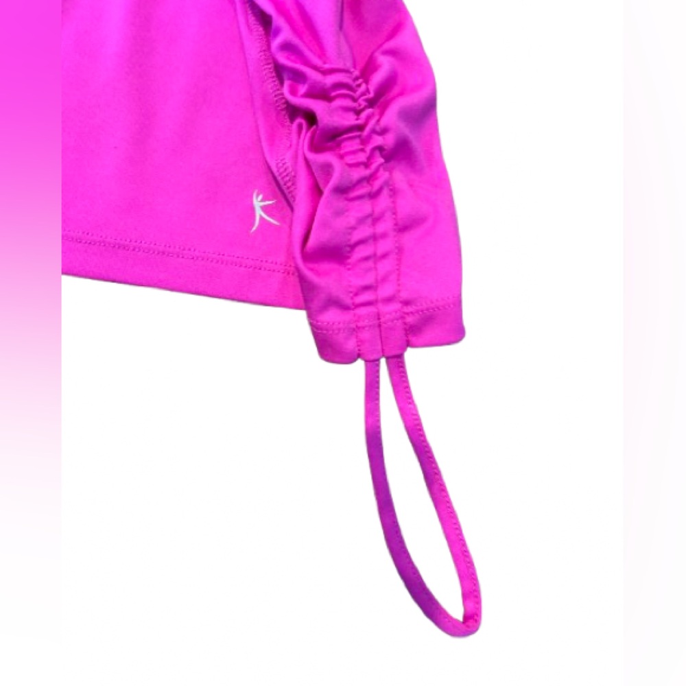 Danskin Women’s Fuchsia Mesh and Cinch Workout Tank Size Large - Picture 5 of 9